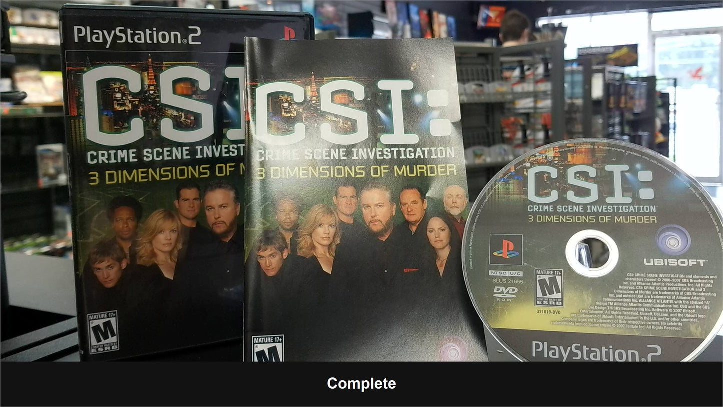 CSI 3 Dimensions of Murder - Playstation 2