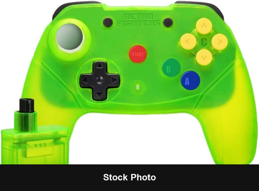 Retro Fighters Brawler64 Wireless Limited Edition Extreme Green (New) - N64