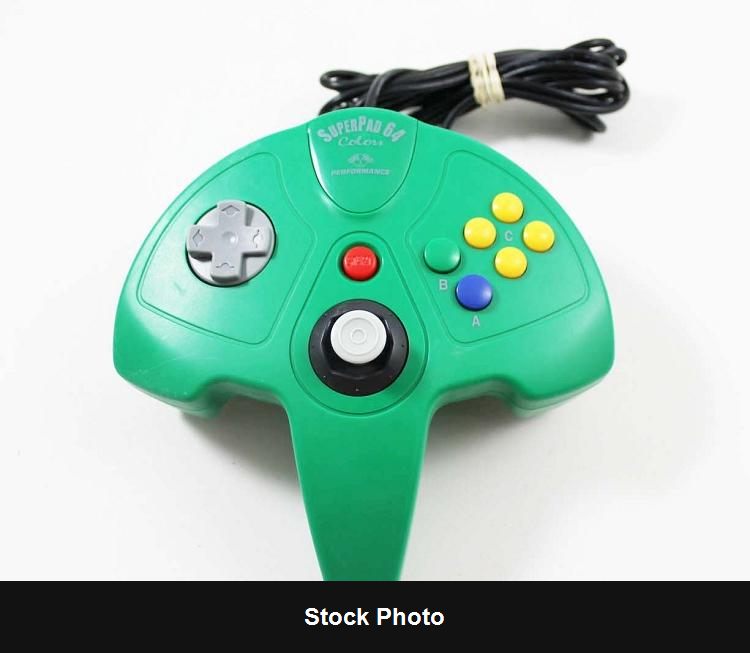 SuperPad 64 Controller [Green] (Nintendo 64) - Nintendo Accessories