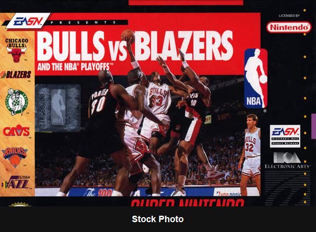 Bulls Vs Blazers and the NBA Playoffs - Super Nintendo