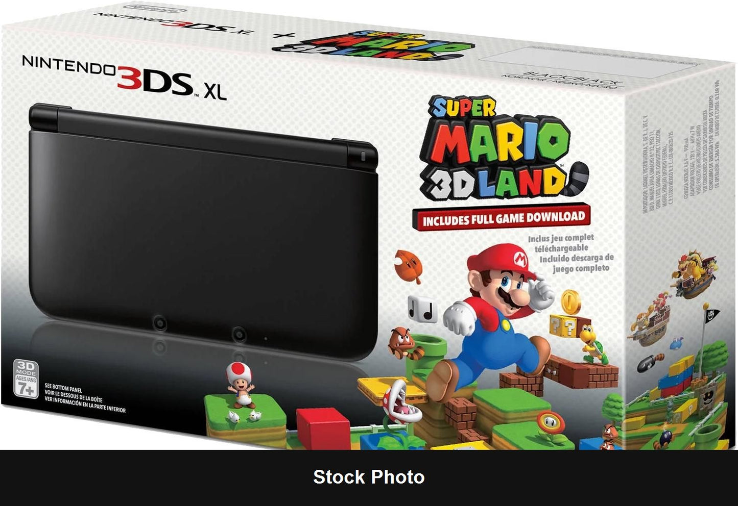 Nintendo 3DS XL Black + Black [Super Mario 3D Land Pre-Installed] - Console