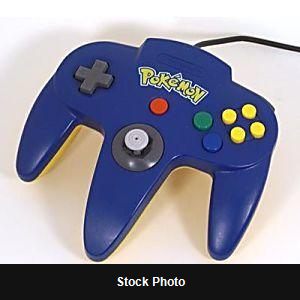 Blue & Yellow Pokemon Controller (Nintendo 64) - Nintendo Accessories