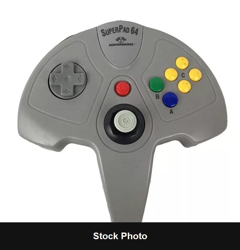 SuperPad 64 Controller [Grey] (Nintendo 64) - Nintendo Accessories