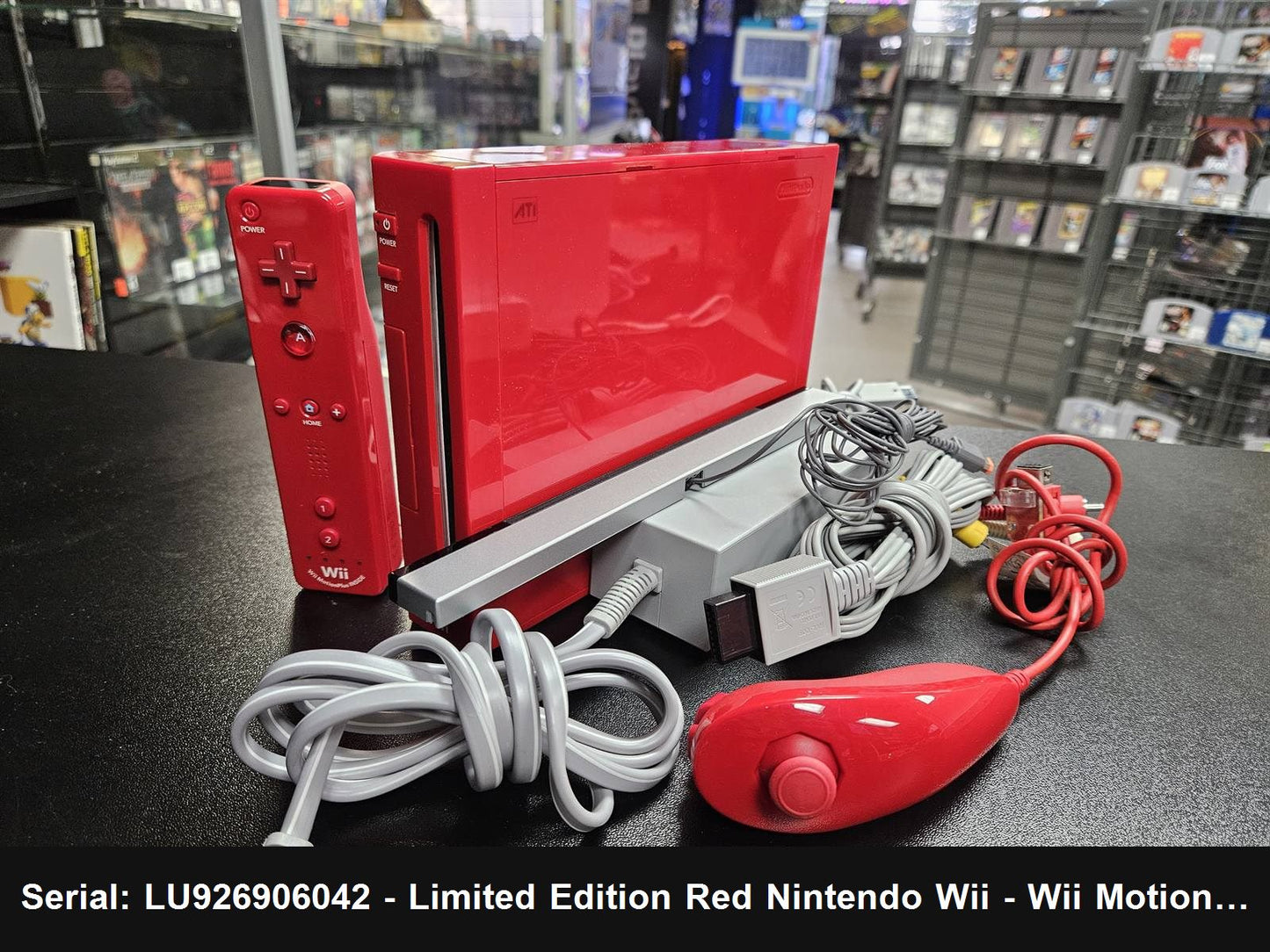 Limited Edition Red Nintendo Wii System - Console