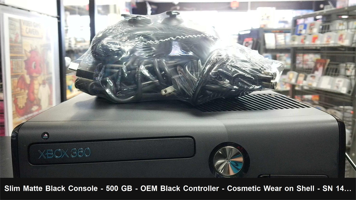 Xbox 360 Slim Matte Black Console - Console