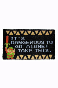 Door Mat: Zelda: Its Dangerous To Go Alone *NEW* *All Sales Final On Door Mats*