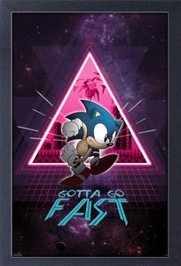 11" x 17" SONIC - NEON SPACE Framed Print *NEW*
