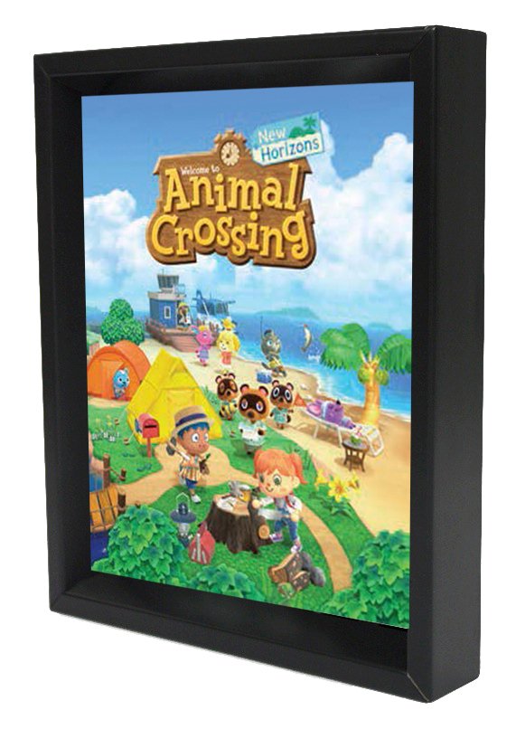 3D Lenticular 8'' x 10'' Shadowbox - Animal Crossing NH Cover *NEW*