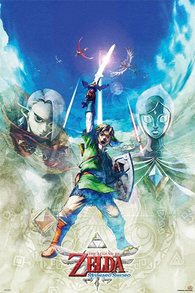 Poster 24x36 - Zelda -Skyward Sword- Link Attack Pose - PAS2106 *NEW*