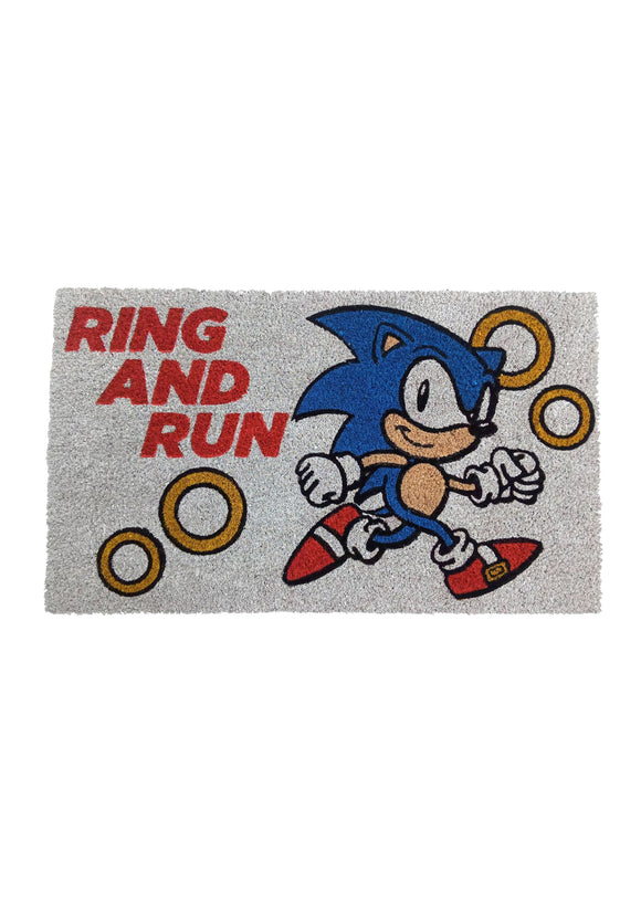 Door Mat: Sonic: Ring And Run *NEW* *All Sales Final On Door Mats*