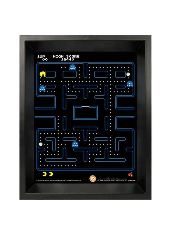 3D Lenticular 8'' x 10'' Shadowbox - Pac-Man (Maze) 3D *NEW*