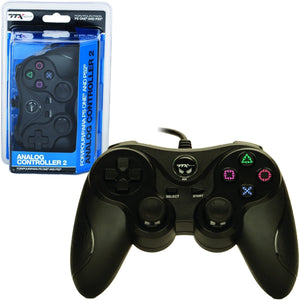 Playstation 1 / 2 Controller  - Black *TTX* *New*