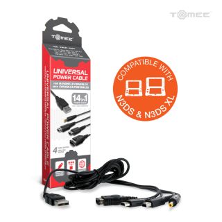 Universal Power Cable For New Nintendo 2DS® XL/ New Nintendo 3DS®/ New Nintendo 3DS® XL/ Nintendo 2DS®/ Nintendo 3DS® XL/Nintendo 3DS®/Nintendo Dsi XL®/Nintendo DSi®/Nintendo DS® Lite/Nintendo DS®/ Game Boy Advance® SP/ PSP® 3000/ PSP® 2000/ PSP®1000
