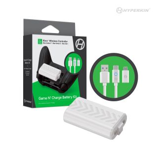 Game N' Charge' Battery Kit For Xbox Series X® / Xbox Series S®/ Xbox One [White] - Hyperkin *NEW*