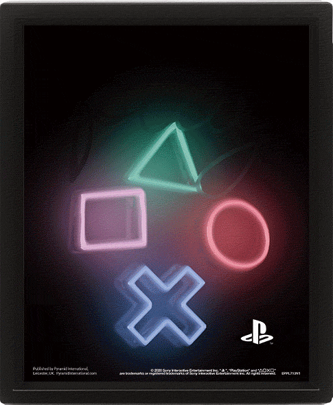 3D Lenticular 8'' x 10'' Shadowbox - Playstation [Play] *NEW*